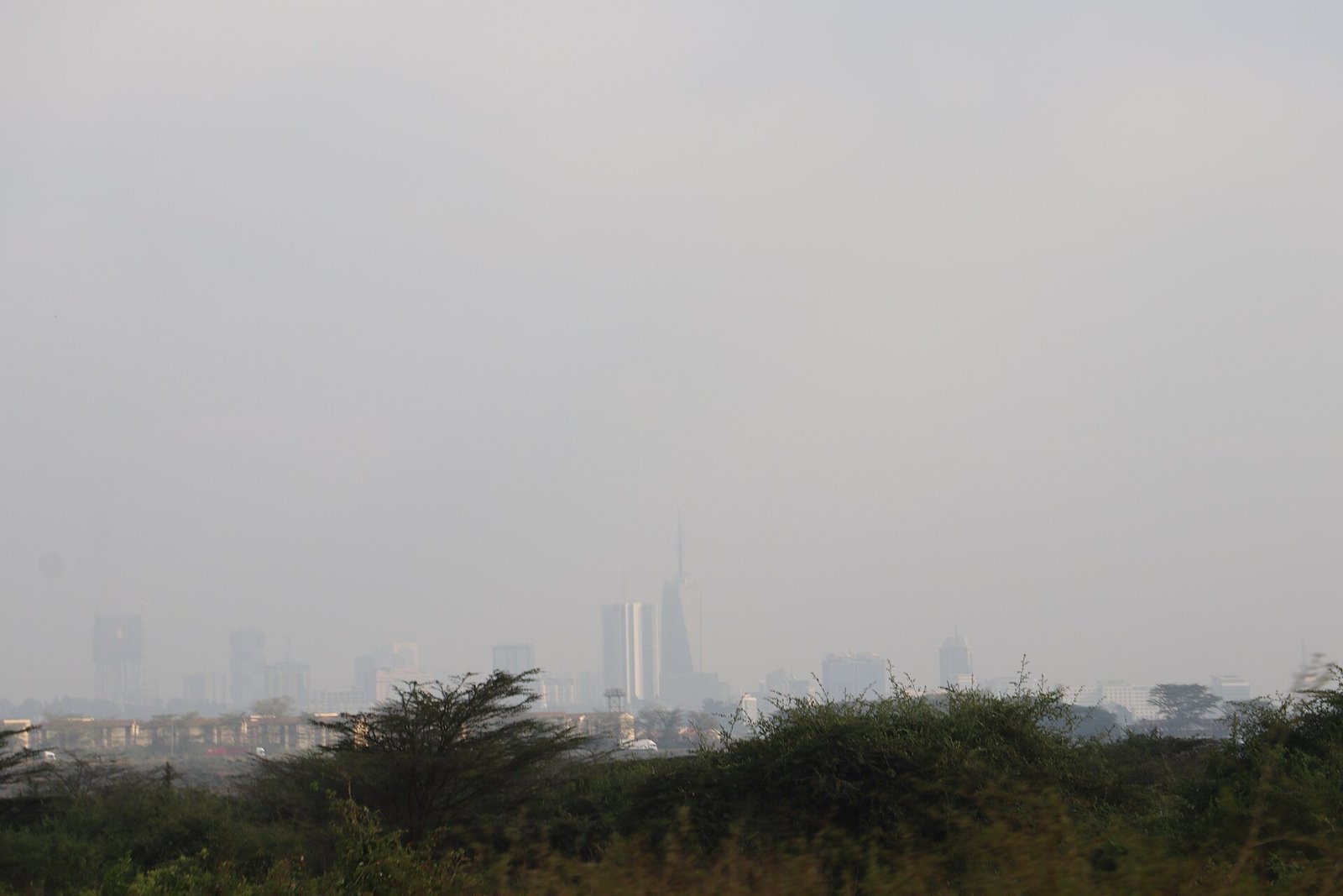Vista del skyline de Nairobi, Kenia