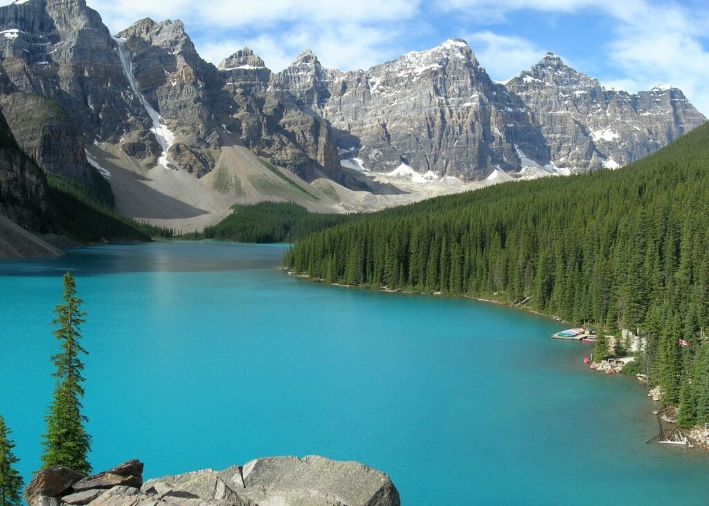 Lago Moraine, Parque Nacional Banff, Canadá