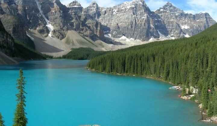 Lago Moraine, Parque Nacional Banff, Canadá